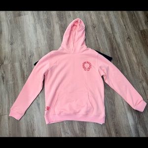 Pink chrome hearts hoodie ig@luxuryclothingbrandz